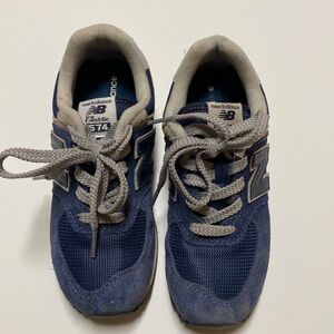 Navy Blue Kids New Balance 574